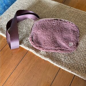 lululemon athletica Brown Shearling Crossbody